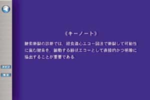 診断のコツが学べるキーノートが提示されます。