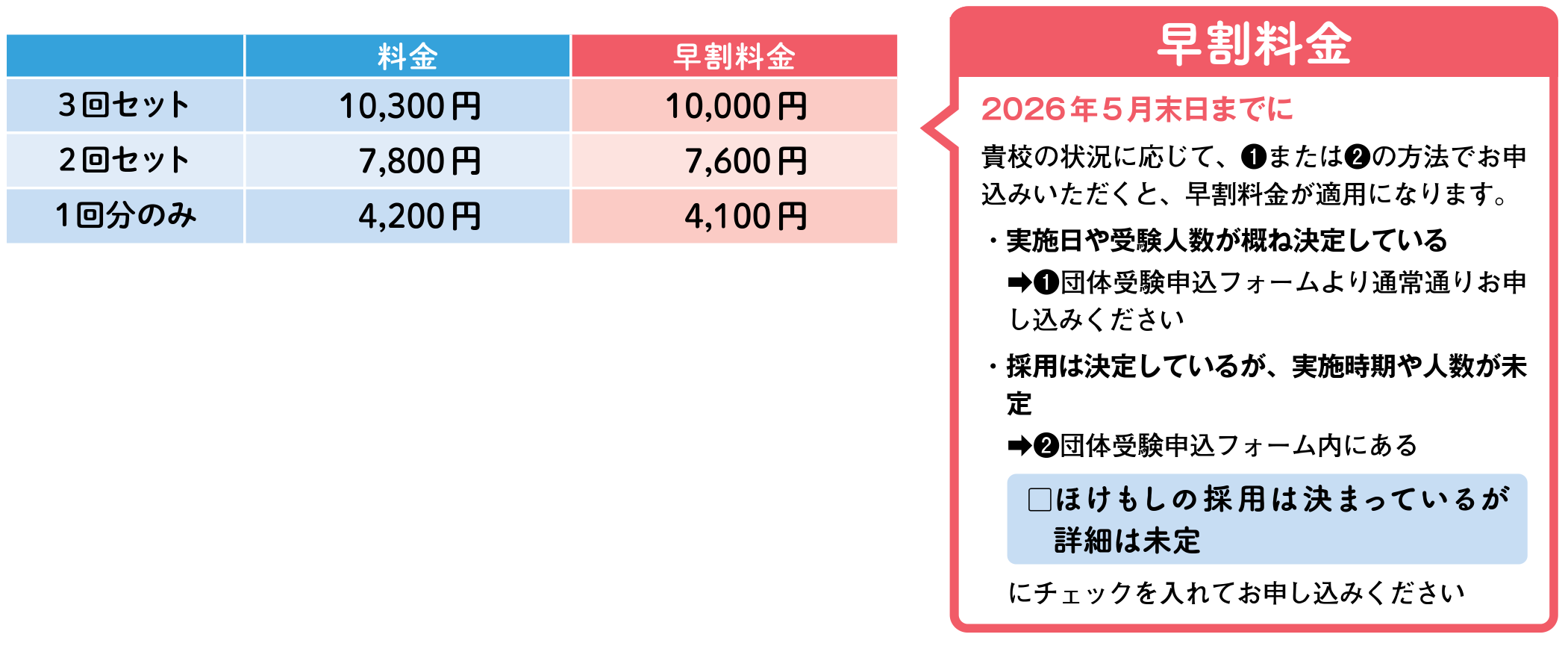 ほけもし料金（団体）