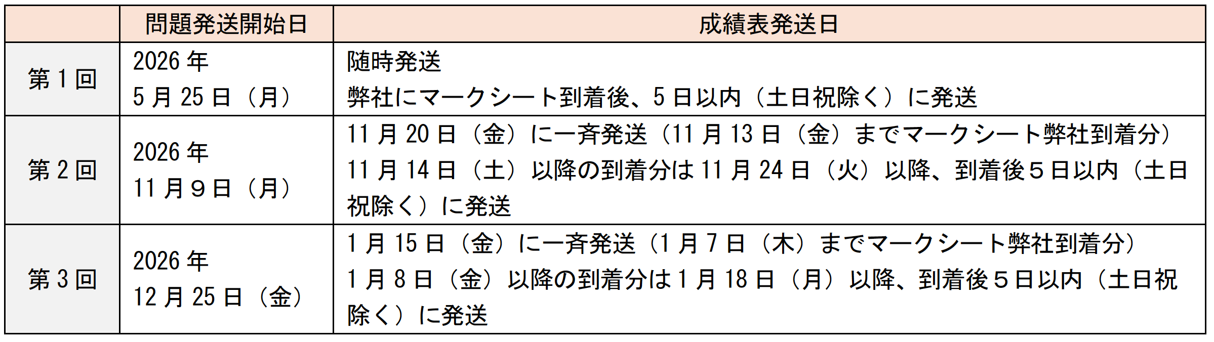 ほけもし日程(個人)